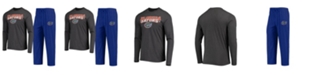 Concepts Sport Men's Royal, Heathered Charcoal Florida Gators Meter Long Sleeve T-shirt and Pants Sleep Set